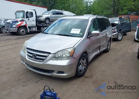 2006 Honda Odyssey Ex из США, поврежденный, VIN 5FNRL38466B434554